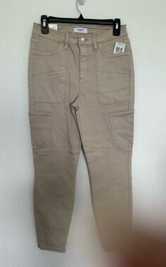 OAT Light Tan High Rise Utility Style Skinny Jean -28